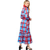 Women's Clara Plaid Ruffle Stand Collar Long Sleeve Dress, Multicolors - Dresses - 4