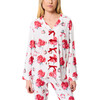 Floral Long Sleeve Shirt Full Leg Pajama Set, Nutcracker Garden - Pajamas - 4