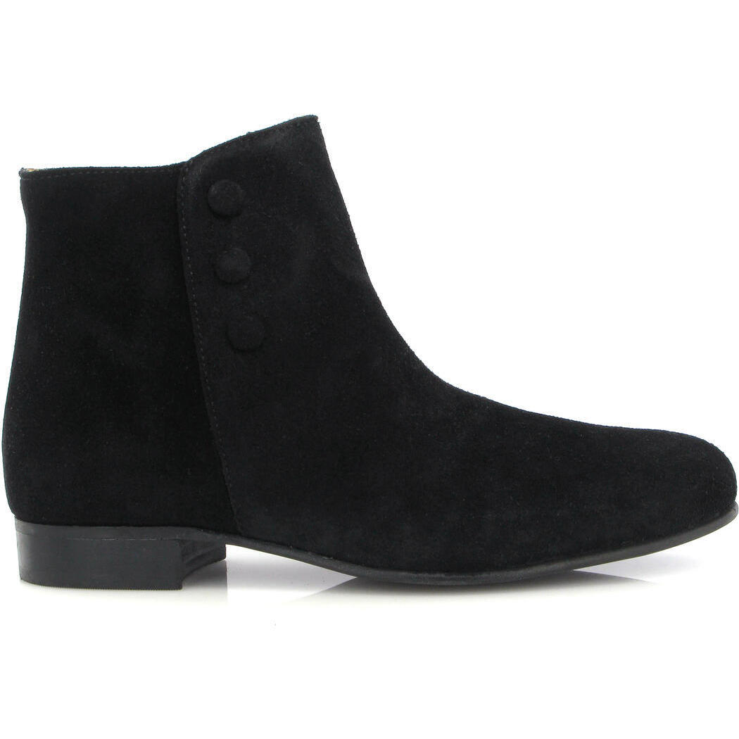 Suede Boots, Black - Boots - 1