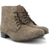 English Fabric Lace Up Boots, Brown - Boots - 3