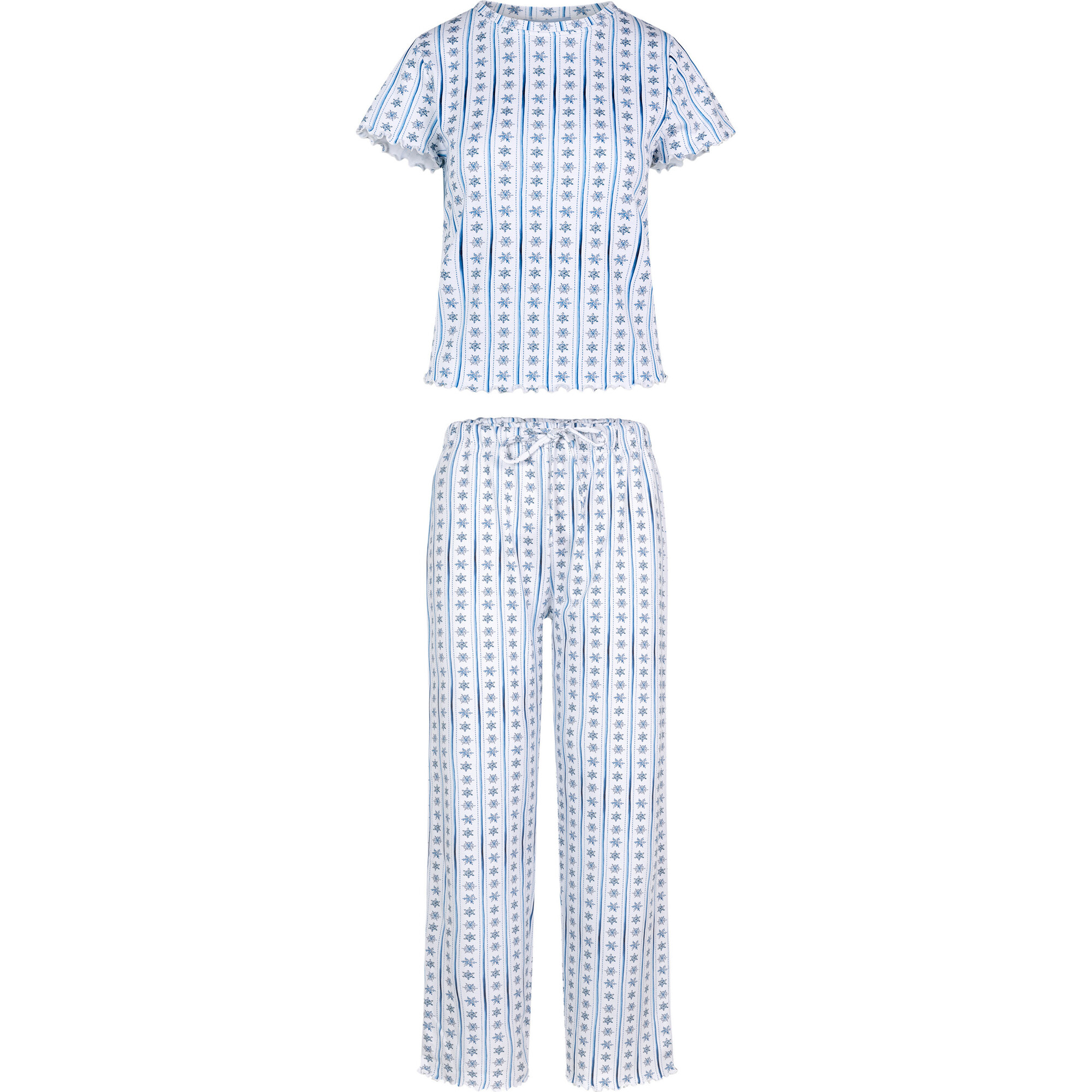 Women's Kelly Pajama Set, Snowflake - Pajamas - 1