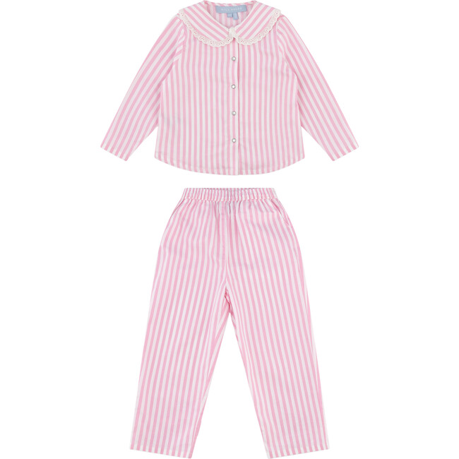 The Tiny Cypress Set, Pink Stripe - Pajamas - 1