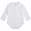 Soldier Peter Pan Collar Onesie, White - Onesies - 1 - thumbnail