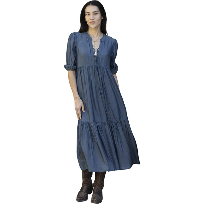 Women's Lulu Midi Dress, Royal Denim