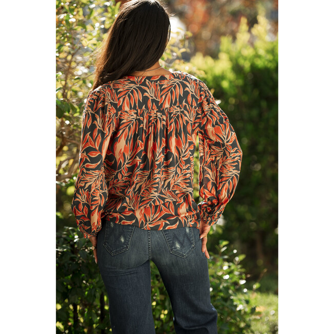 Women's Colorado Long Sleeve Top, Fall Leaves - Blouses - 2