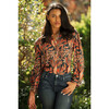 Women's Colorado Long Sleeve Top, Fall Leaves - Blouses - 3