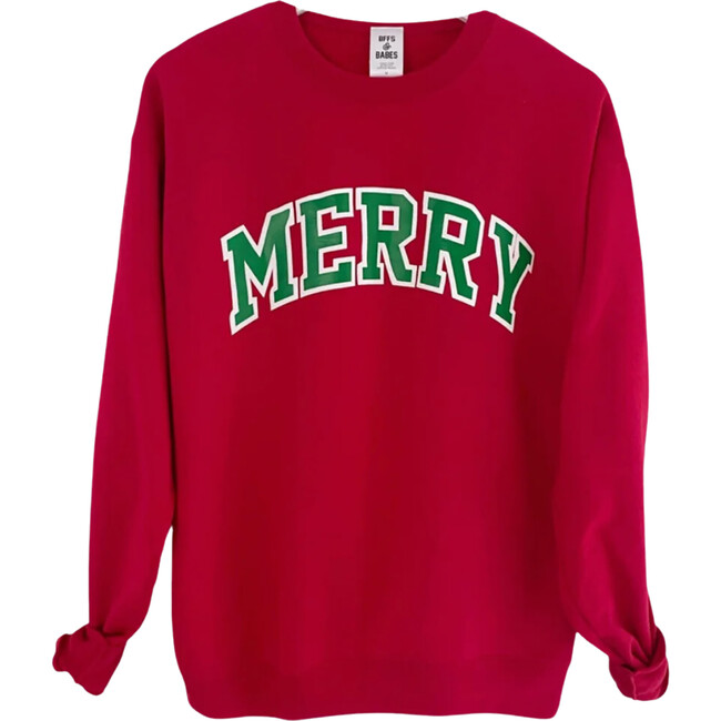 Women's Merry Long Sleeve Sweatshirt, Red