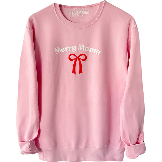 Women's Mama Merry Long Sleeve Sweatshirt, Pink