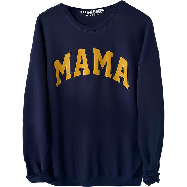 Women's Mama Collegiate Long Sleeve Sweatshirt, Navy