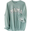 Personalized Women's Mama Love On The Cuff Sweatshirt, Seafoam - Sweatshirts - 1 - thumbnail