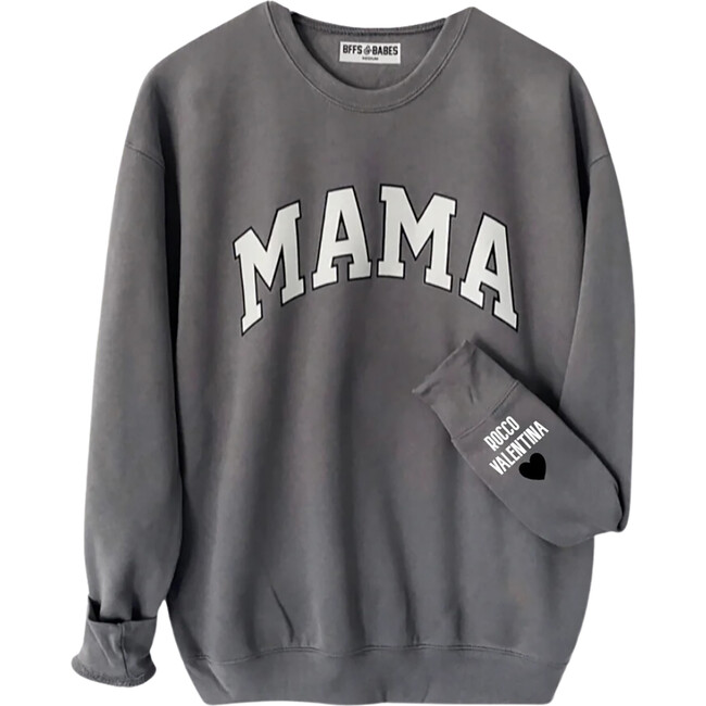 Personalized Women's Mama Love On The Cuff Sweatshirt, Stormy