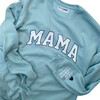 Personalized Women's Mama Love On The Cuff Sweatshirt, Seafoam - Sweatshirts - 2