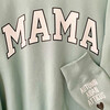 Personalized Women's Mama Love On The Cuff Sweatshirt, Seafoam - Sweatshirts - 3