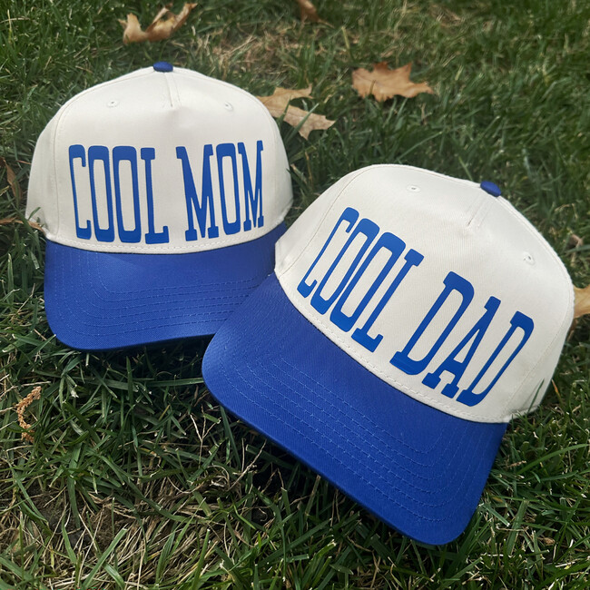 Women's Cool Mom 2-Tone Hat, Tan & Blue - Hats - 2