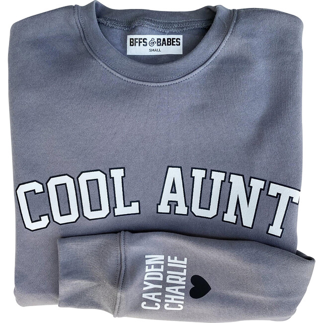 Personalized Women's Cool Aunt Love On The Cuff Sweatshirt, Stormy - Sweatshirts - 2