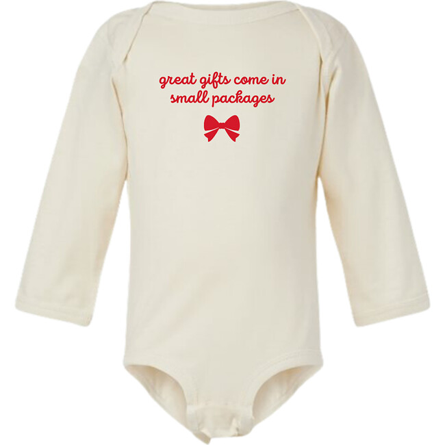 Good Things Come In Small Packages Long Sleeve Bodysuit, Natural