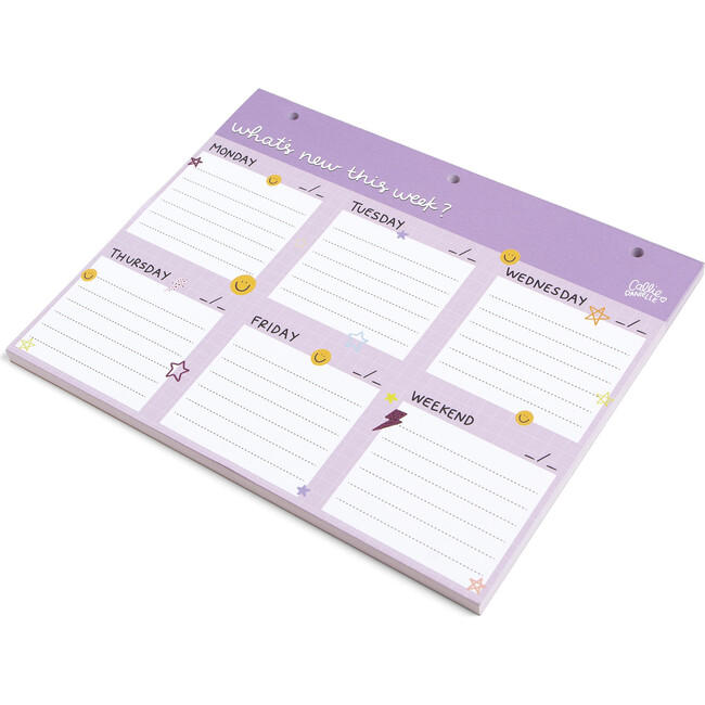 Grid 52-Pages Weekly Desk Pad, Purple - Paper Goods - 2