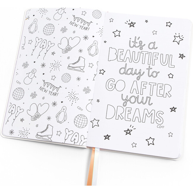 Wavy Lines Petite Planner: 2025 Calendar Year, Orange - Paper Goods - 7
