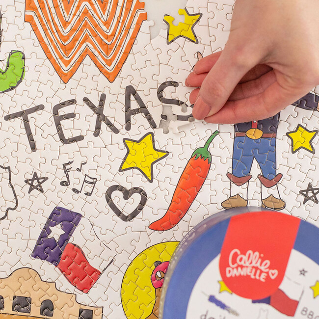 Love For Texas 1000-Piece Jigsaw Puzzle, White - Puzzles - 5