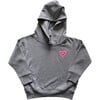 Monogrammable Pink Smiley Heart Kid Hoodie, Grey - Sweatshirts - 1 - thumbnail