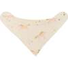 Unicorn Print French Terry Bandana Bib, Vanilla - Bibs - 1 - thumbnail