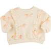 Unicorn Print Millie Ruffle Boxy, Vanilla - Sweatshirts - 1 - thumbnail