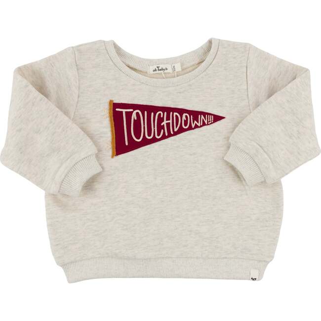 Touchdown Pennant Patch Brooklyn Boxy, Oatmeal Heather