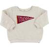 Touchdown Pennant Patch Brooklyn Boxy, Oatmeal Heather - Sweatshirts - 1 - thumbnail