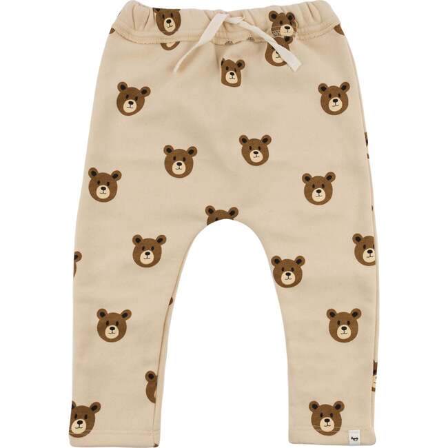 Teddy Bear Face Print Brooklyn Jogger, Biscotti