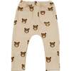 Teddy Bear Face Print Brooklyn Jogger, Biscotti - Sweatpants - 2