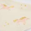 Unicorn Print French Terry Bandana Bib, Vanilla - Bibs - 6