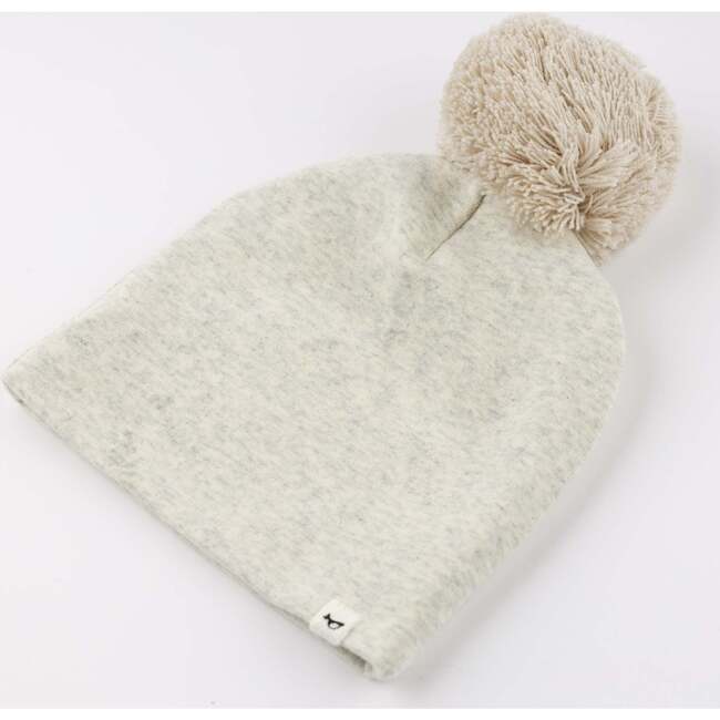 Oat Heather Pom Hat, Oatmeal Heather - Hats - 2