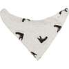 Hockey Skates Print Baby Rib Bandana Bib, Heather Gray - Bibs - 1 - thumbnail