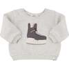 Hockey Skate Applique Brooklyn Boxy, Heather Gray - Sweatshirts - 1 - thumbnail