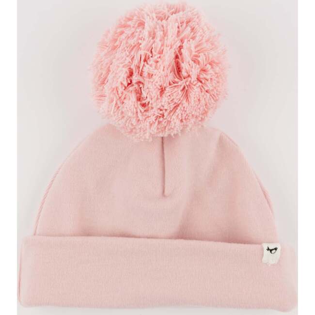 Dusty Pink Pom Hat, Dusty Pink - Hats - 3