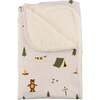 Camping Print Snowdrift Layette Blanket, Malt - Blankets - 1 - thumbnail