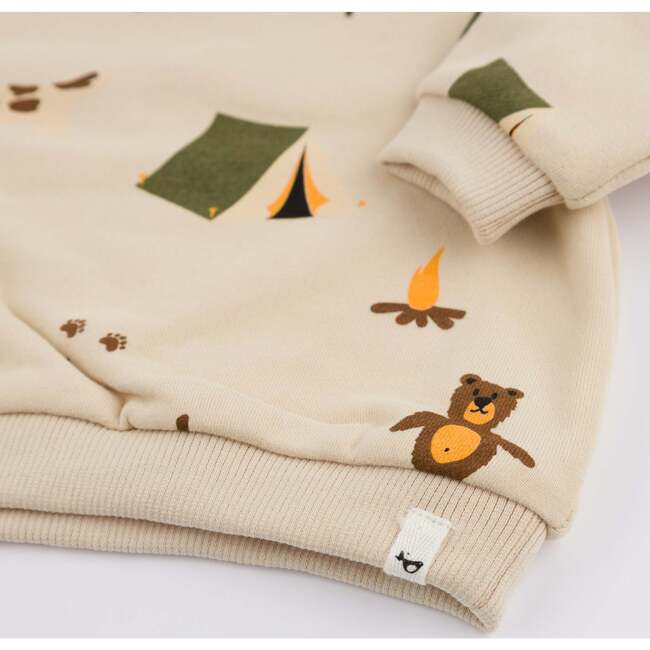 Camping Print Brooklyn Boxy, Biscotti - Sweatshirts - 3