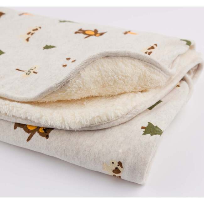 Camping Print Snowdrift Layette Blanket, Malt - Blankets - 3