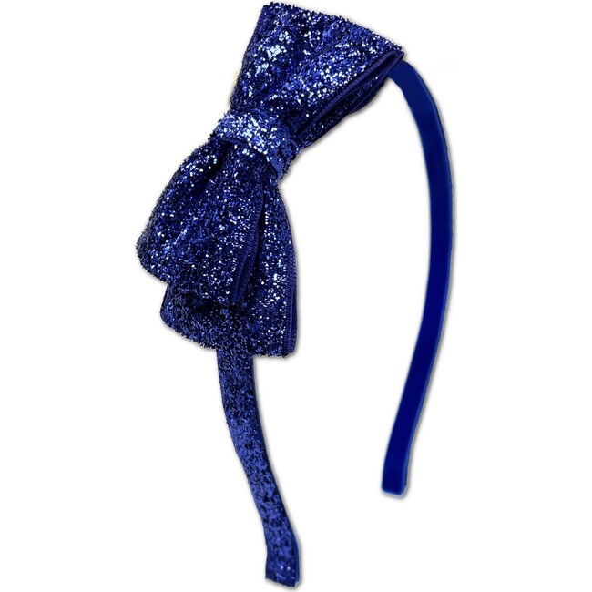 Glitter Bow Headband, Royal