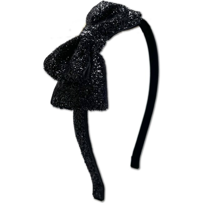 Glitter Bow Headband, Black