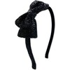 Glitter Bow Headband, Black - Hair Accessories - 1 - thumbnail