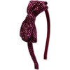 Glitter Bow Headband, Magenta - Hair Accessories - 1 - thumbnail