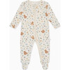 Bear Print Two Way Zip Up Sleepsuit - Footie Pajamas - 1 - thumbnail