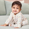 Bear Print Two Way Zip Up Sleepsuit - Footie Pajamas - 2