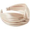 Women's Trish Shiny Satin Turban Headband, Champagne - Hats - 2