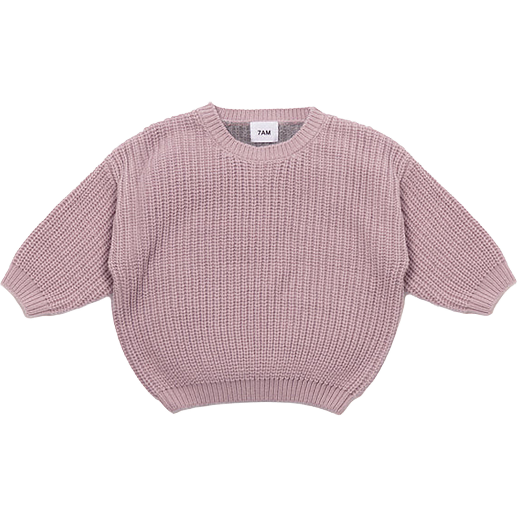 Chunky Ribbed Knit Round Neck Long Sleeve Wide Boxy Fit