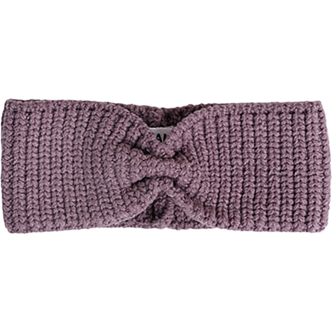 Chunky Ribbed Knit Elasticized Headband, Purple