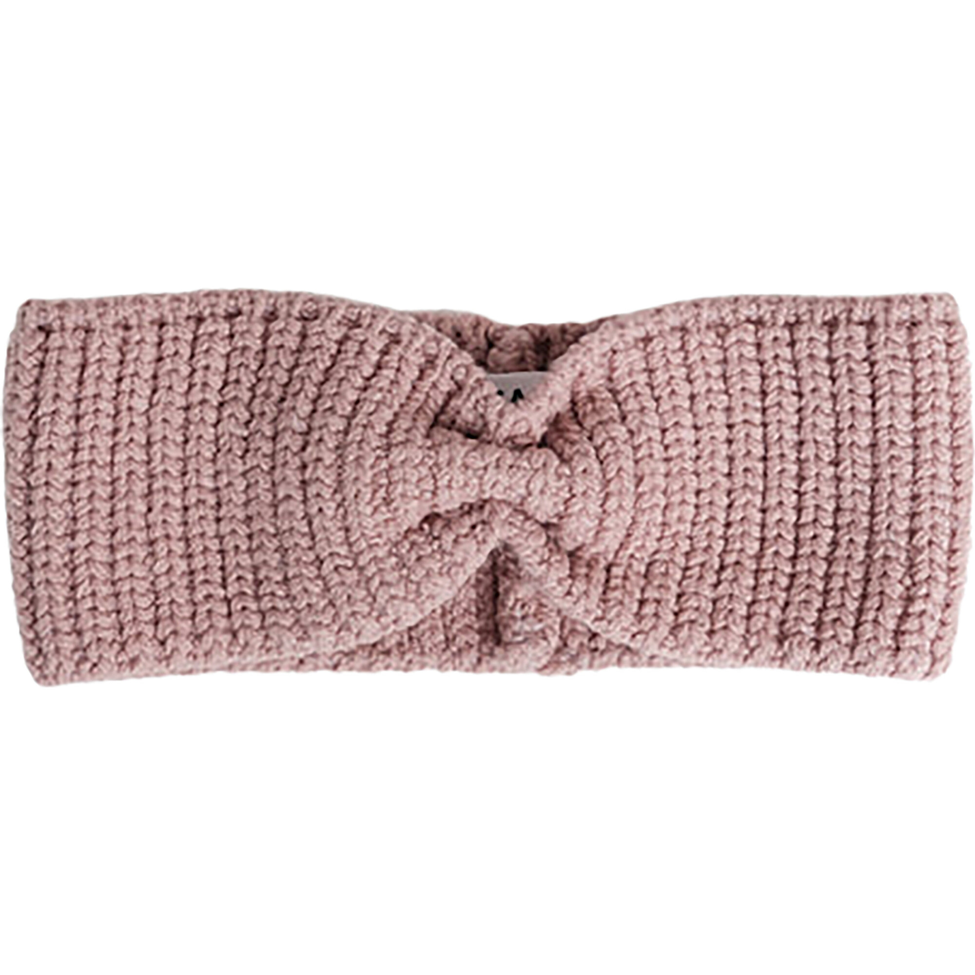 Chunky Ribbed Knit Elasticized Headband, Ash Rose - Headbands - 1
