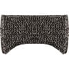 Chunky Ribbed Knit Elasticized Earband, Black Melange - Headbands - 1 - thumbnail