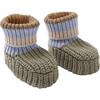 Chunky Ribbed Knit Anti-Grip Sole Slip-On Slippers, Olive & Multicolors - Slippers - 1 - thumbnail